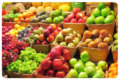Frutta e verdura al mercato