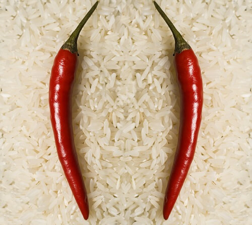 Peperoncino sul riso