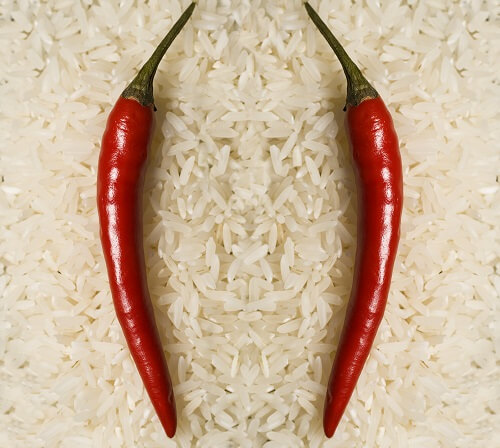 Peperoncino sul riso