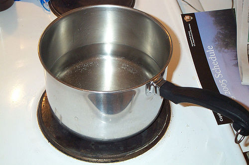 Casseruola sulla piastra elettrica