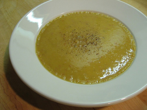 crema di zucchine e alga wakame