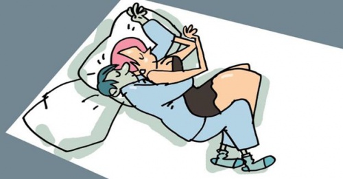 Dormire nella posizione a cucchiaio