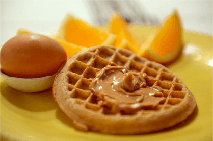 Waffle a colazione
