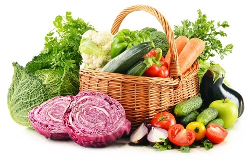 Cesta di verdure