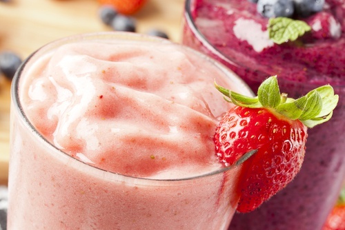 Frullato di fragola e ribes
