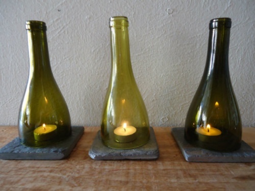 riciclo creativo delle bottiglie di vetro