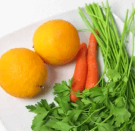 carote, arance e prezzemolo