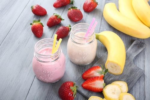 frullato di fragola e banana