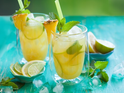 ananas e limone per il calcio