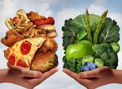 cibo spazzatura vs cibo sano