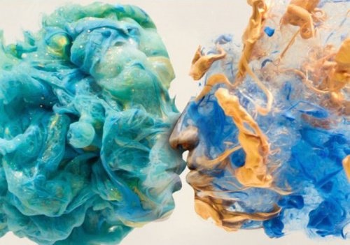 illustrazione coppia astratta