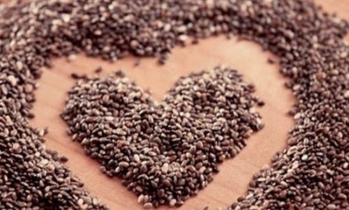 Cuore di semi di chia