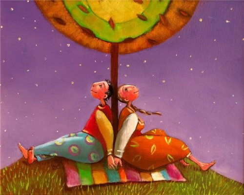 Disegno di una coppia felice