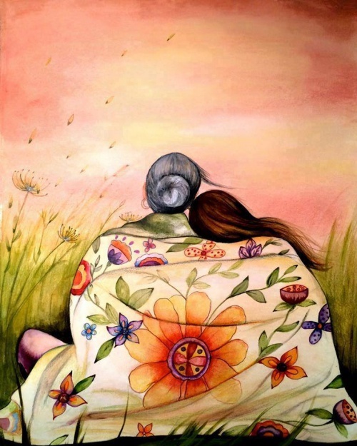 madre e figlia abbracciate