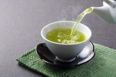 Tazza di tè verde.