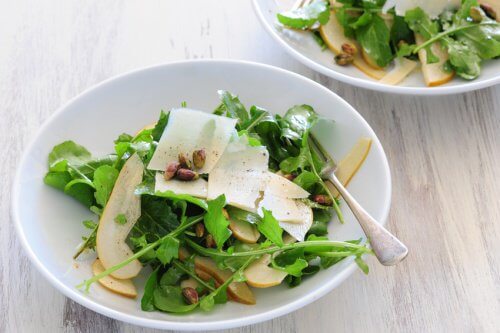 insalata rucola pera finocchio