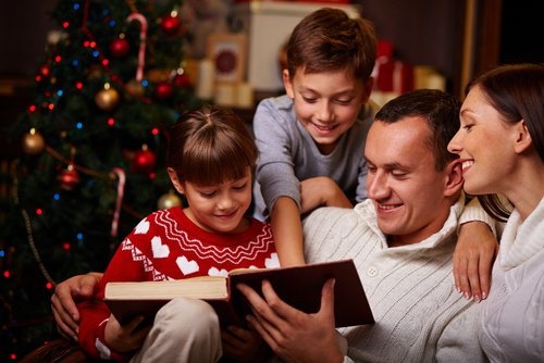famiglia-albero di natale