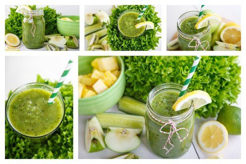 Frullato rilassante con ananas, menta, mela e limone