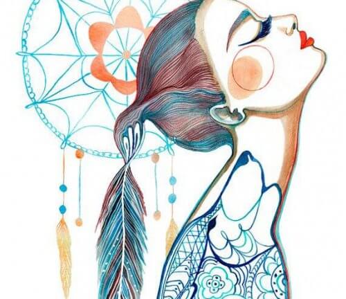 Donna che gode della sua solitudine