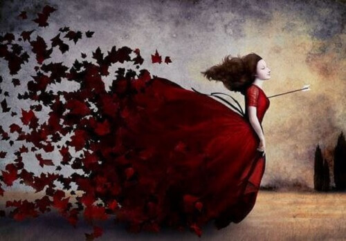 donna ferita da una freccia