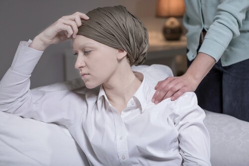 sensore tattile donna malata di cancro