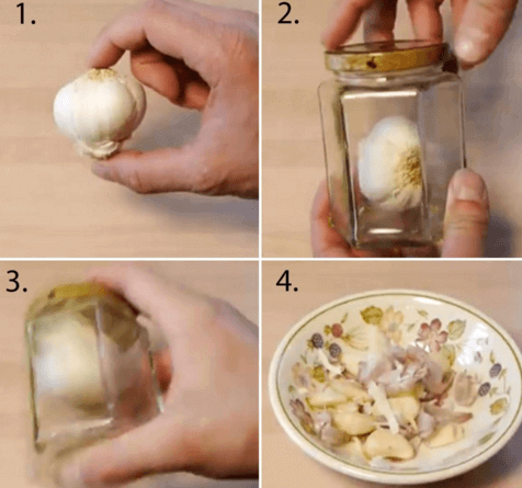 Sbucciare l'aglio attività realizziamo male