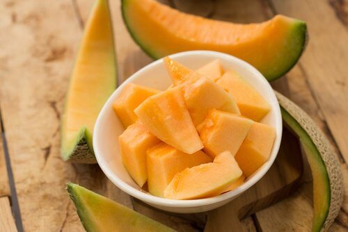 melone giallo a cubetti per frullato