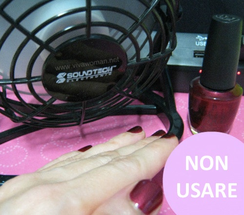 ventilatore dopo la manicure