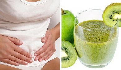 Frullato di pera e kiwi contro il gonfiore