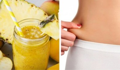 Frullato a base di sedano e ananas per perdere peso