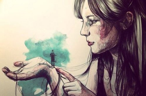 Meritare di più - Donna con un uomo minuscolo sulla mano