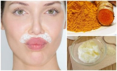 Tecnica a base di curcuma per i peli superflui sul viso