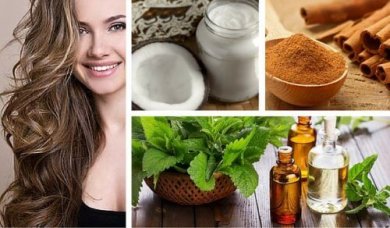 Unguento a base di cocco, menta e cannella per rigenerare i capelli