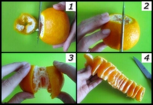 Sbucciare il mandarino