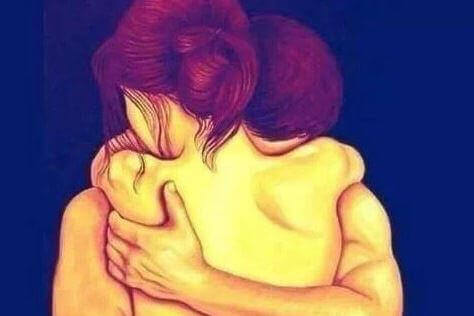 abbraccio coppia nuda