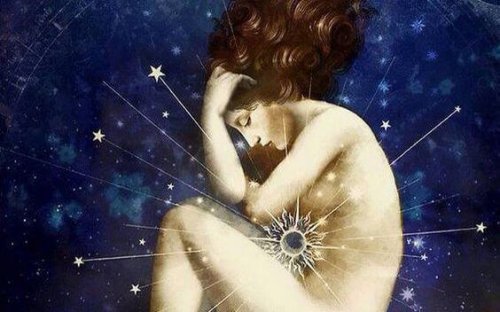 donna sola e stelle