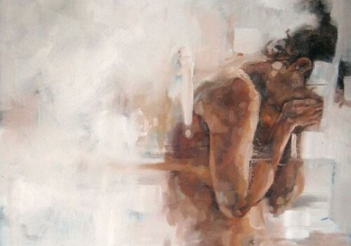 donna si copre il viso vittimismo perenne