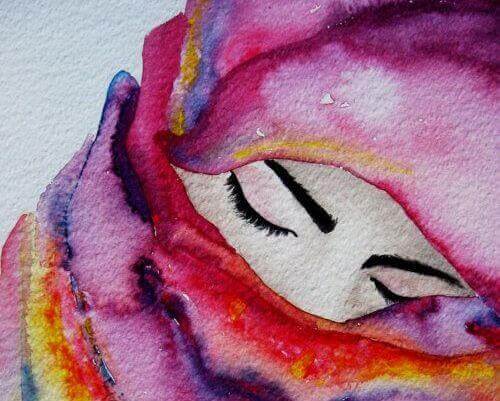 Malvagità - donna triste occhi chiusi