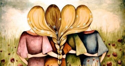amiche che si abbracciano coltivando il loro rapporto