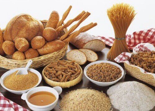 pane, pasta, riso e sale integrali