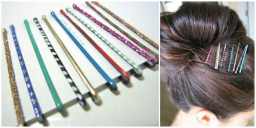 Decorare forcine per capelli con lo smalto