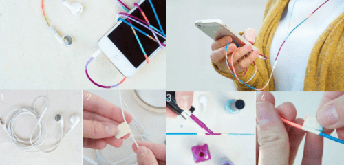 Decorare cavo auricolari smalto