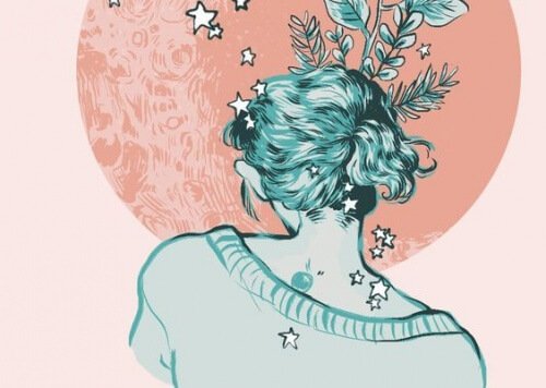 Donna con stelle regalare amore