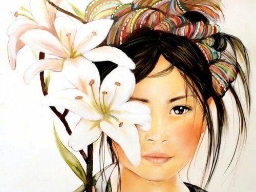 bambina fiori