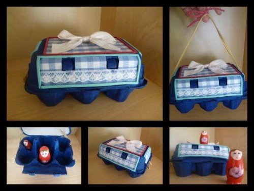 Cartone delle uova come scatola regalo