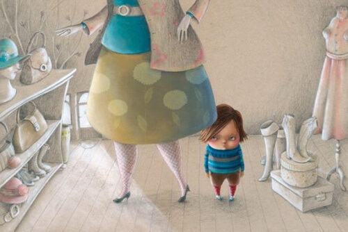 mamma e bambino arrabbiato