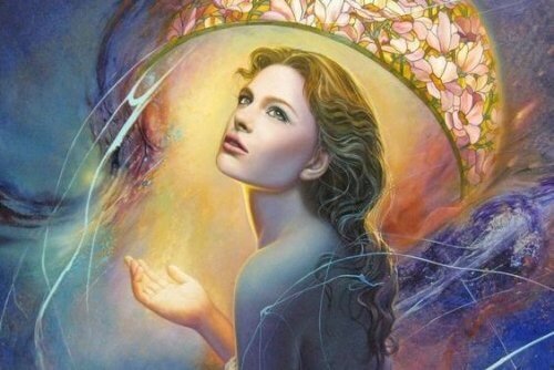 donna-circondata-dalla-luce