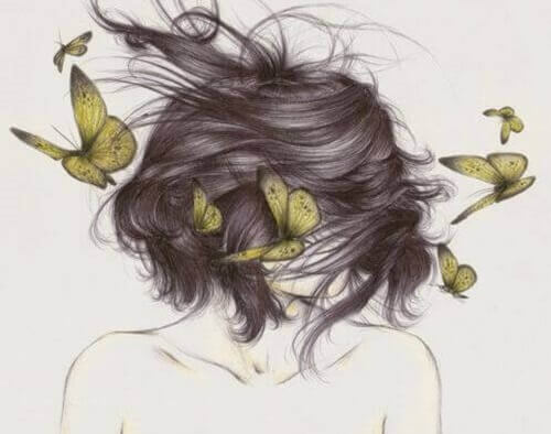 farfalle tra i capelli