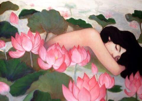 donna-che-dorme-tra-i-fiori