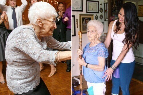 Donna di 87 anni cambia postura e vita grazie allo yoga